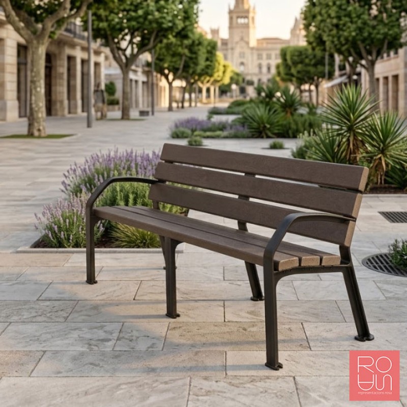 Banc de plàstic reciclat model Amsterdam
